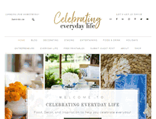 Tablet Screenshot of celebratingeverydaylife.com